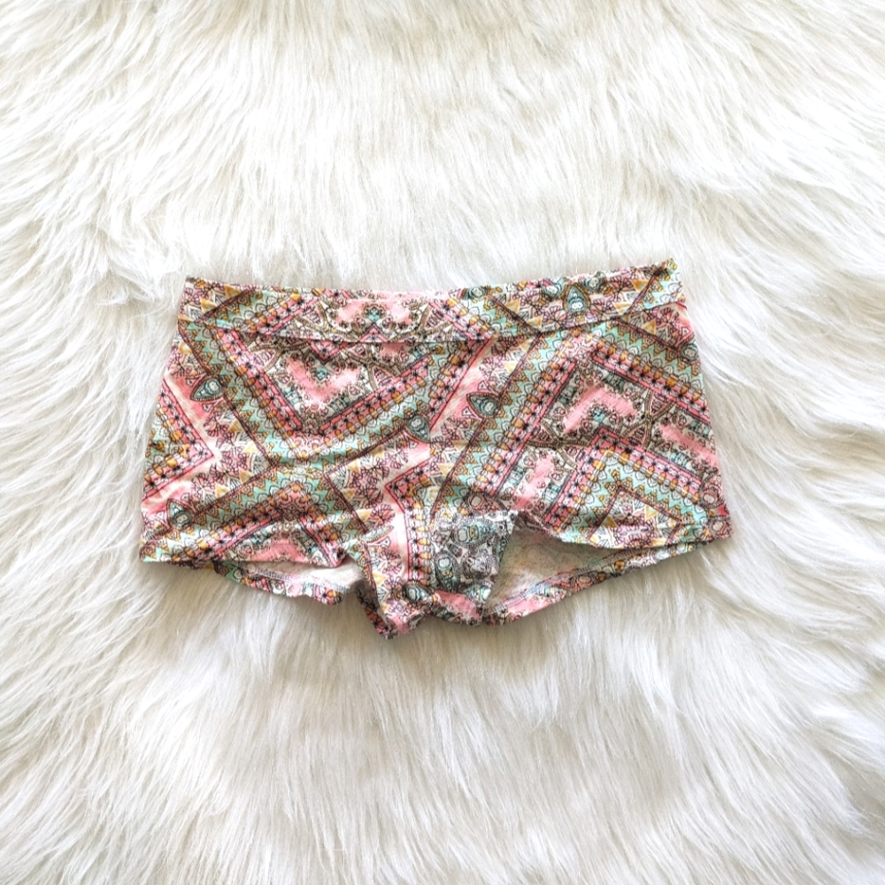 NWT Victoria's Secret Shortie colorful boho print panties size L